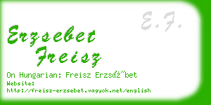 erzsebet freisz business card